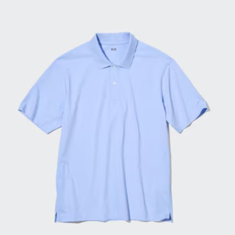 Uniqlo - AIRism Regular Collar Polo Shirt 458186 | Size Medium | Light Baby Blue